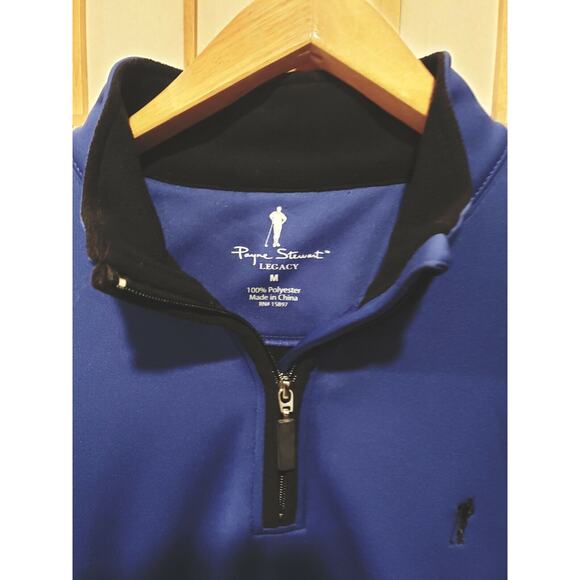Payne Stewart Men's Sz M Long Sleeve 1/4 Zip 100% Polyes Pullover Sweatshirt - Picture 2 of 5